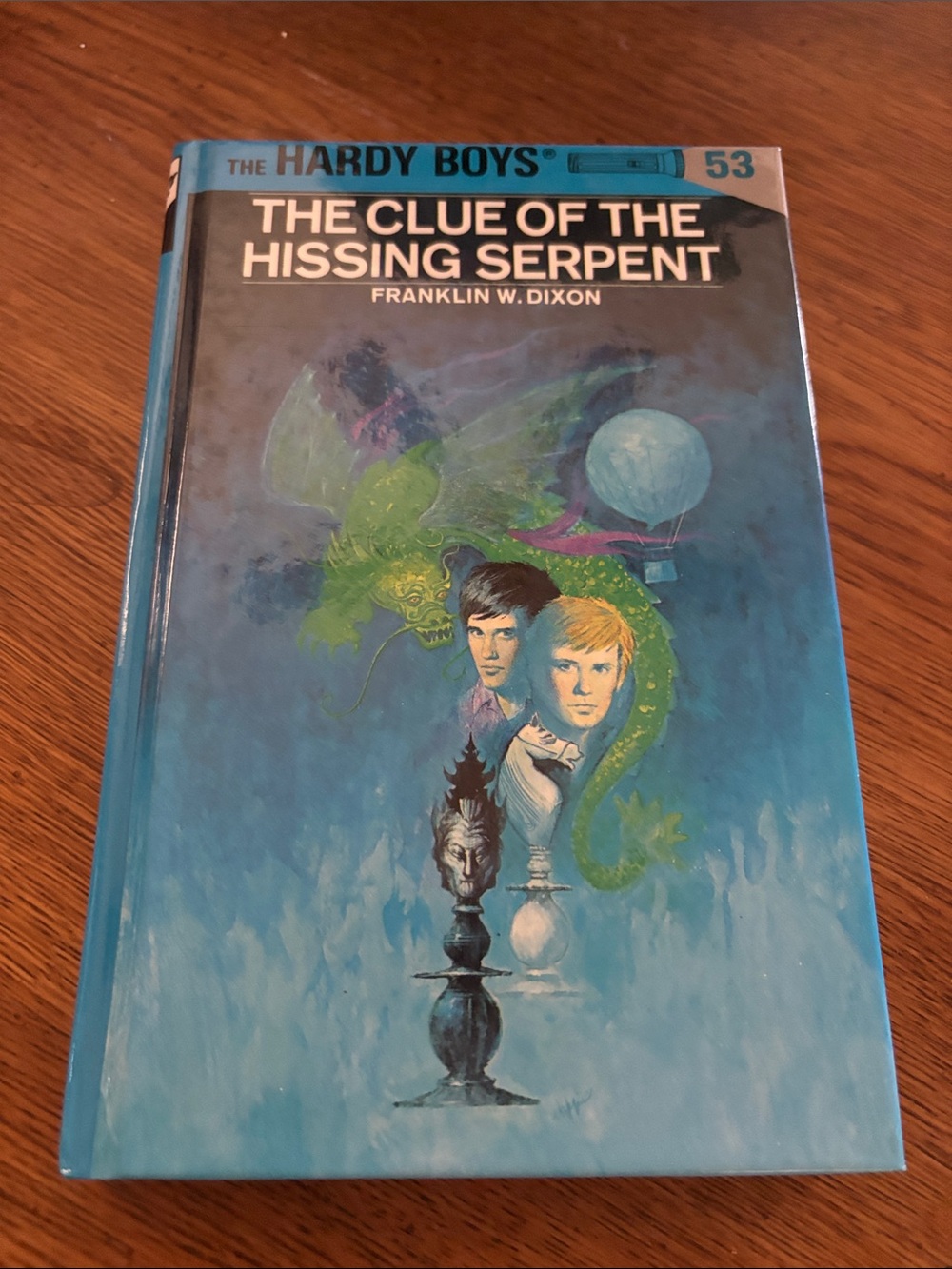 : The Clue of the Hissing Serpent  #53. The Hardy Boys. - Blue Hardcover